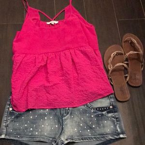 Flowy fuchsia tank